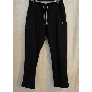 FIGS Yola Scrub Pants Black Women’s Medium Petite Technical Collection EUC